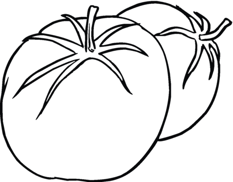 Tomato Behind The Other Tomato Coloring Page